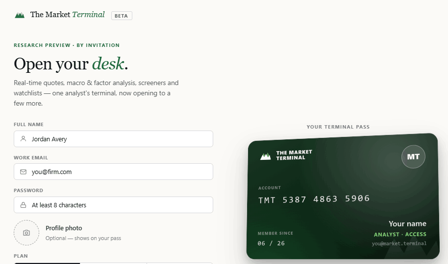 Your terminal pass